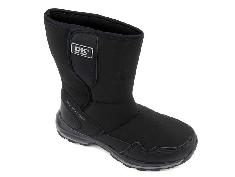 Śniegowce damskie na rzepy - DK TECH Aqua Soft Shell 2182, czarne