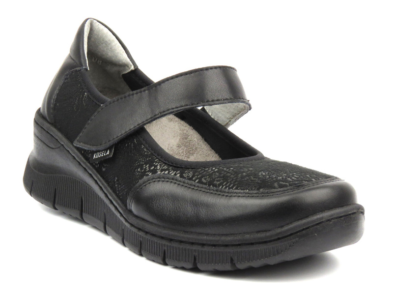 Wygodne, miękkie półbuty damskie - AXEL 9232, czarne