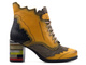 Botki damskie na kolorowym obcasie - MACIEJKA 03190, żółte