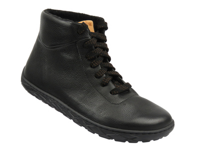 Barefoot skórzane minimalistyczne botki damskie czarne Nika Komfort 1441