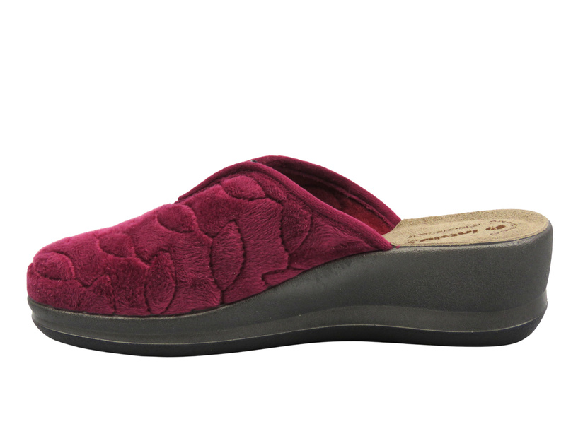Wygodne kapcie damskie INBLU GI-24, bordowe