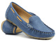 Wygodne, skórzane mokasyny damskie - HELIOS Komfort 398, granatowe
