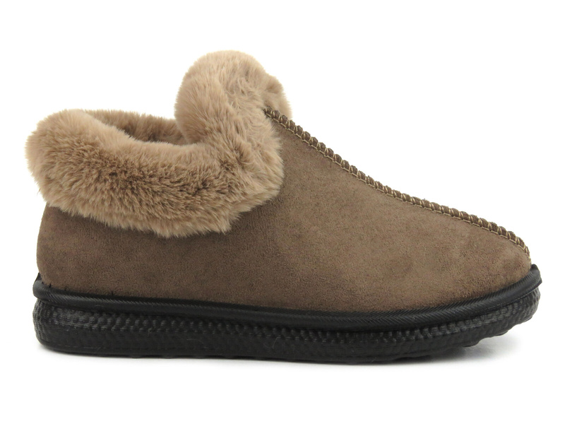 Śniegowce damskie ocieplone futerkiem - NEWS 23PA02-6564, brązowe