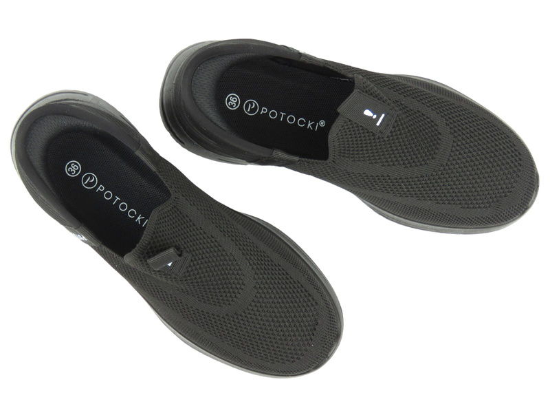 Lekkie sneakersy damskie Potocki 26-01312, czarne