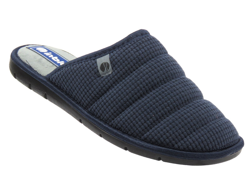 Kapcie Męskie Z Miękką Wkładką  INBLU 91-32 Granatowe Wsuwane