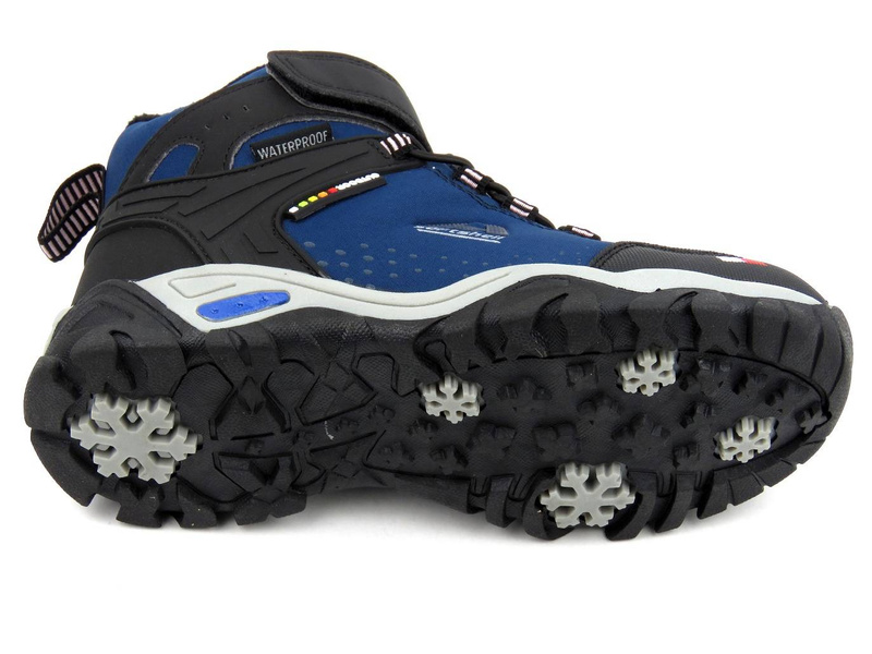 Trekkingi dziecięce, buty zimowe AMERICAN CLUB Soft Shell WT67/21, granatowe