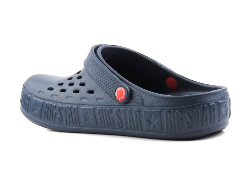 Piankowe klapki damskie, clogsy- BIG STAR II275002, granatowe