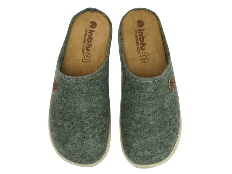 Ciepłe kapcie damskie - INBLU CS-47, zielone