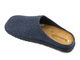 Filcowe kapcie męskie ze skórzaną wkładką - Brinkmann 220296-5, granatowe