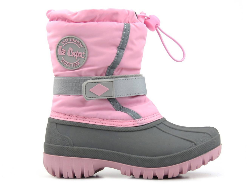 Śniegowce dziecięce LEE COOPER LCJ-21-44-0521K, różowe z regulacją