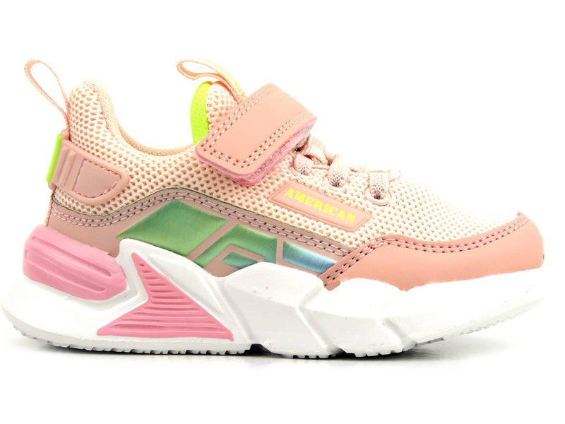Sneakersy, buty sportowe dla dziewczynki - AMERICAN CLUB AA 27/22, różowe