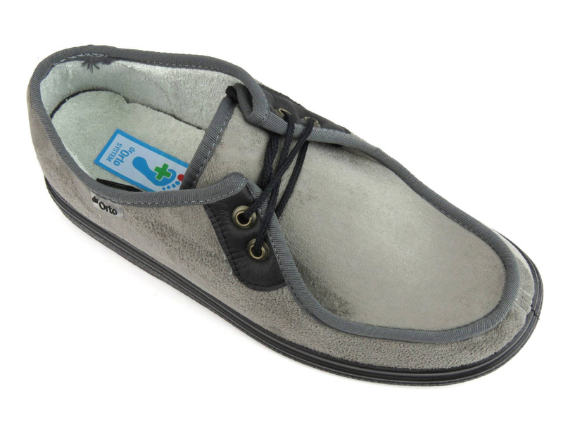 Kapcie, buty męskie  profilaktyczne, ortopedyczne Befado dr Orto 871M006, szare