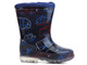 Wysokie kalosze dziecięce w pojazdy - WOJTYŁKO 2204, granatowe