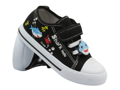 Trampki dziecięce  - American Club TEN 124/24, czarne