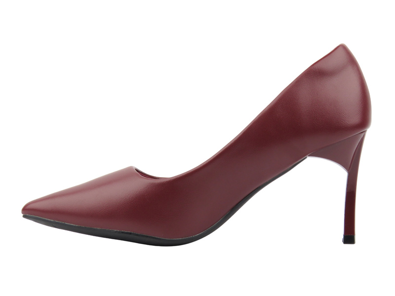 Eleganckie czółenka damskie Potocki 26-41316 na szpilce, bordowe