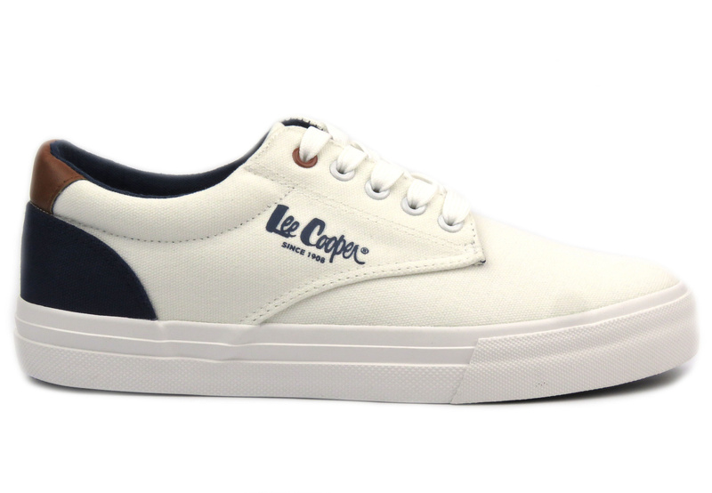 Wygodne trampki męskie - Lee Cooper LCW-24-02-2140, białe