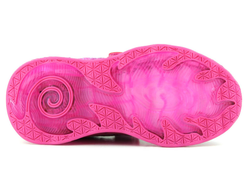 Sportowe buty dziecięce z systemem LED - AMERICAN CLUB ES131/23, różowe