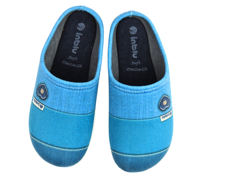 Wygodne kapcie damskie Inblu EC-41, niebieskie