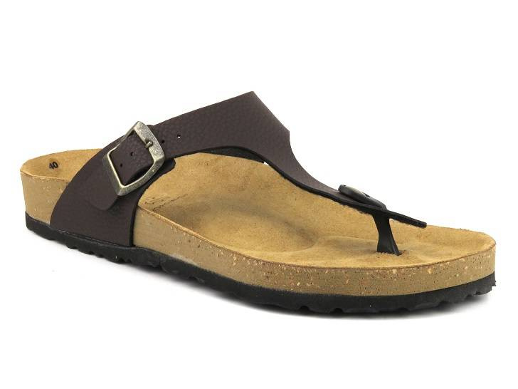 Wygodne japonki męskie INBLU NU-08, brązowe