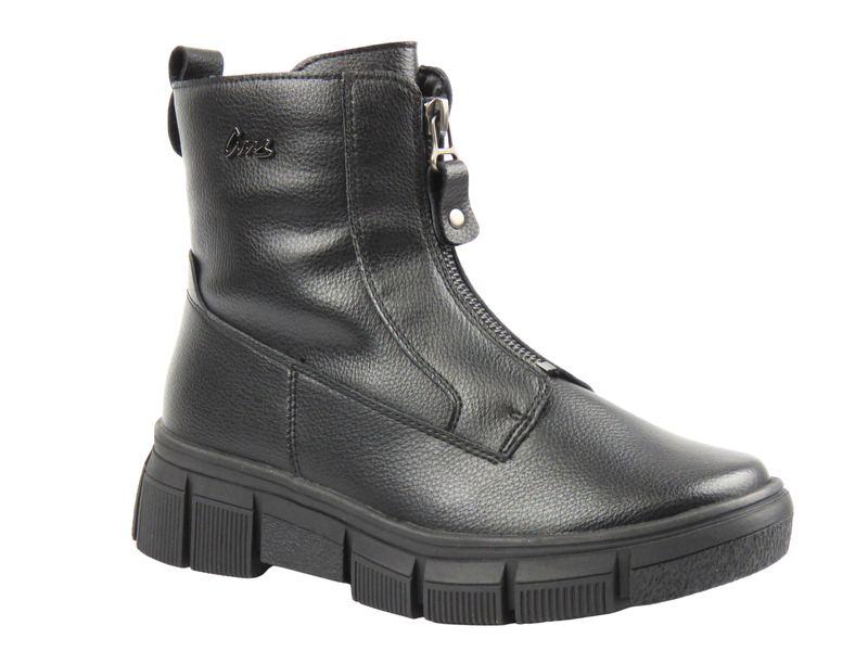 Wygodne botki damskie ze skóry Cambell, czarne