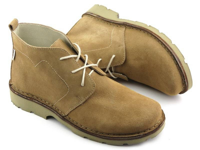 Trzewiki męskie nieocieplane polskiej marki HELIOS Komfort 821, beżowe