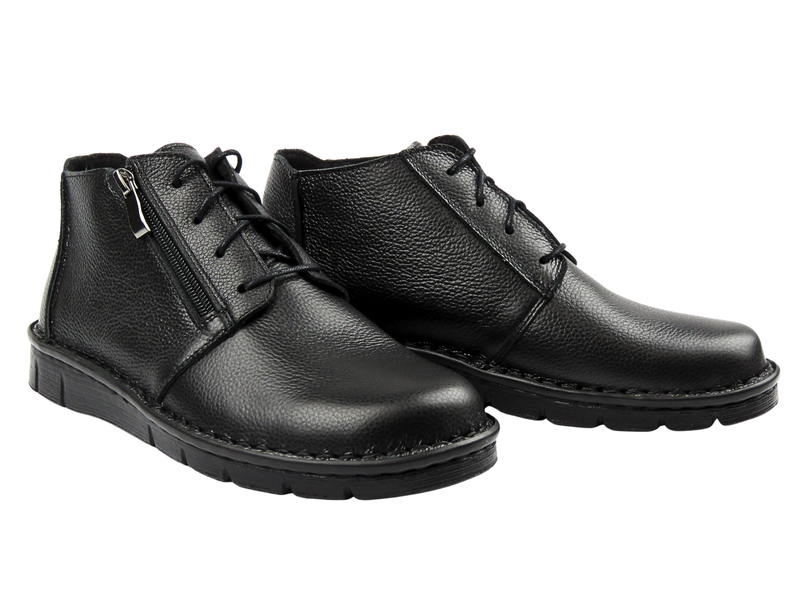 Damskie trzewiki Nika Komfort 1388 czarne lico