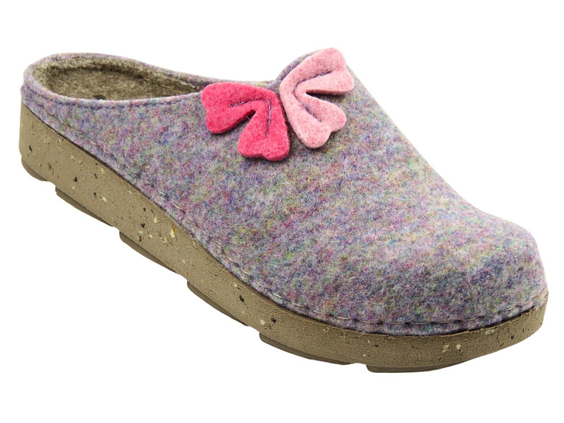 Kapcie damskie z filcu Befado 155D170, lila