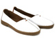 Skórzane półbuty, loafersy damskie - MANITU 840080-03, białe