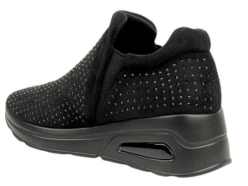 Wsuwane sneakersy damskie - INBLU IN-386, czarne