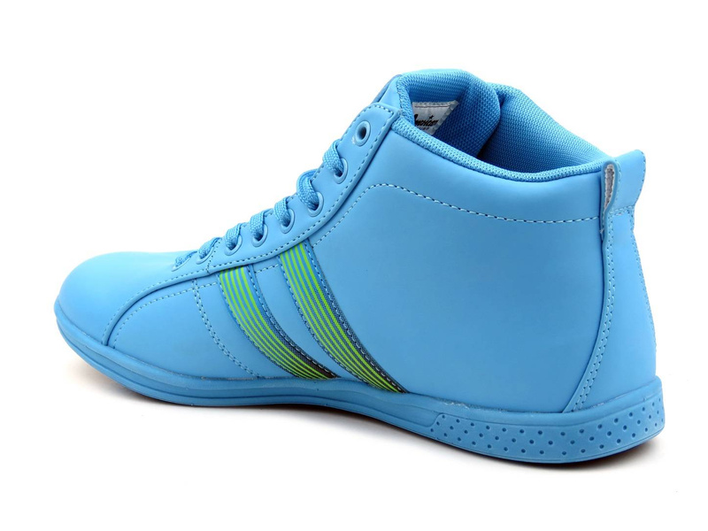 Buty sportowe damskie za kostkę - AMERICAN CLUB WW-54247, niebieskie