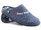 Filcowe kapcie męskie z napisem #Smart Worker - BRINKMANN 220018-05, niebieskie