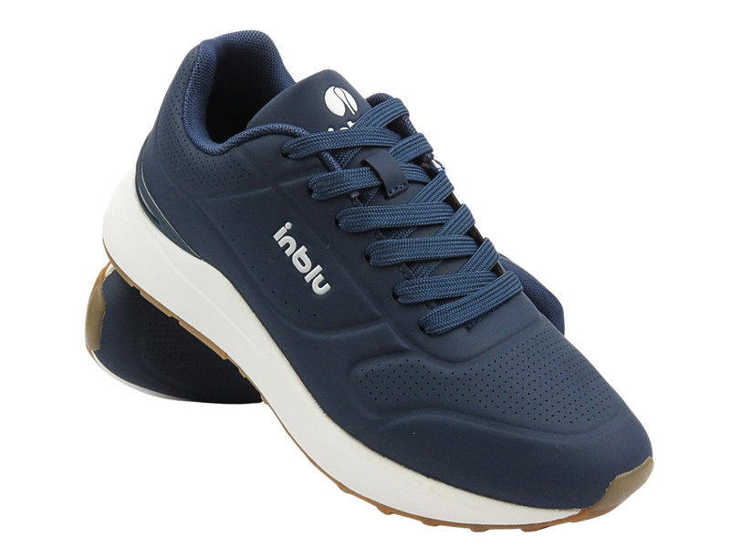 Sznurowane buty sportowe męskie niebieskie Inblu IU-11 