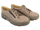 Skórzane Półbuty Damskie Polskiej Marki - HELIOS Komfort 413 Khaki - Na Zamek