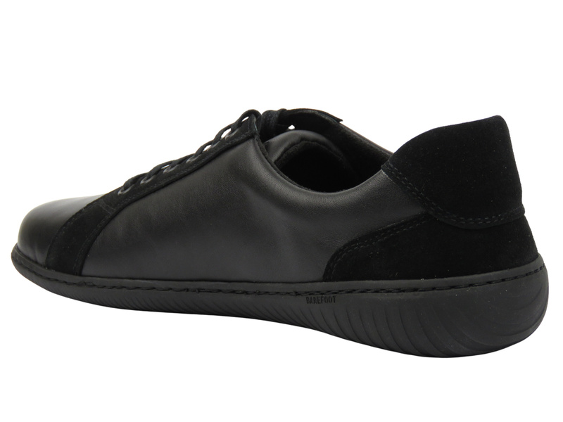 Barefoot skórzane minimalistyczne półbuty męskie tęgość H czarne Wasak 0741