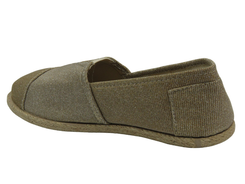 Espadryle damskie - NEWS 02TX74706, złote
