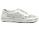 Ażurowe półbuty damskie - Artiker 54C0832, białe