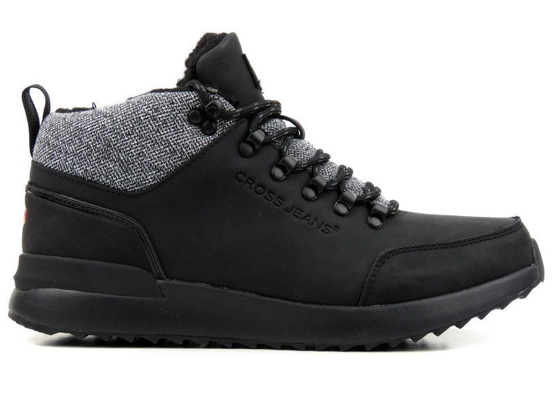 Trzewiki, buty męskie zimowe CROSS JEANS EE1R4113C, czarne