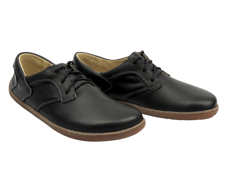 BareFoot skórzane minimalistyczne buty damskie czarne Helios Komfort 715-2B