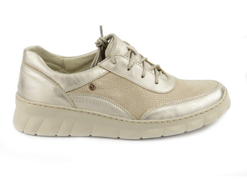 Wygodne sneakersy damskie - Helios Komfort 360, złote
