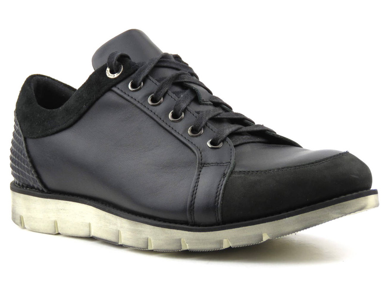 Sneakersy, półbuty męskie sportowe - CONHPOL Dynamic D-1630S/03, czarne