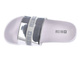 Klapki damskie z efektem holo - BIG STAR HH274A043, srebrne