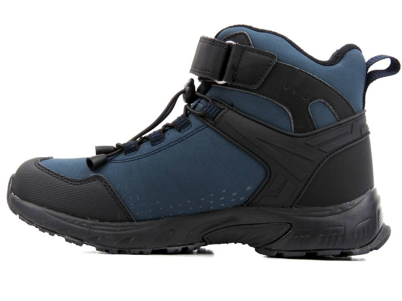 Wysokie trekkingi damskie z tkaniną Soft Shell - AMERICAN CLUB WT66/21(22), granatowe