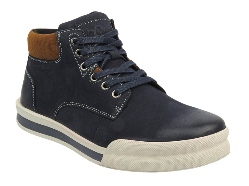 Sportowe trzewiki męskie - Lee Cooper LCJ-23-33-3014M, granatowe sznurowane
