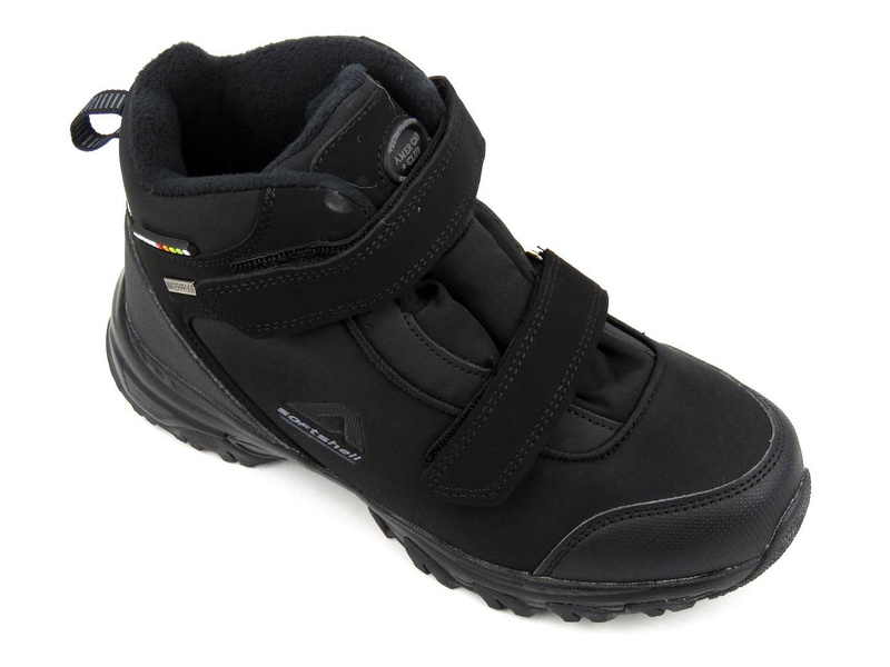 Zimowe trekkingi damskie z softshell - AMERICAN CLUB WT68/21(22), czarne