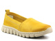 Skórzane półbuty, mokasyny damskie na wiosnę i lato - HELIOS Komfort 405, żółte