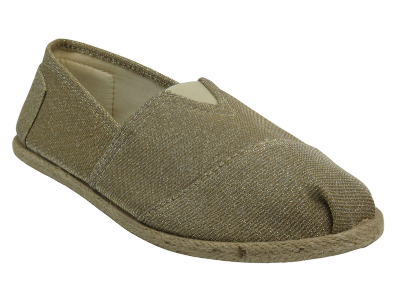 Espadryle damskie - NEWS 02TX74706, złote