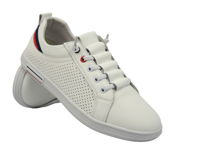 Buty sportowe damskie na wiosnę i lato - VENEZIA G091LEWIOSP006, białe