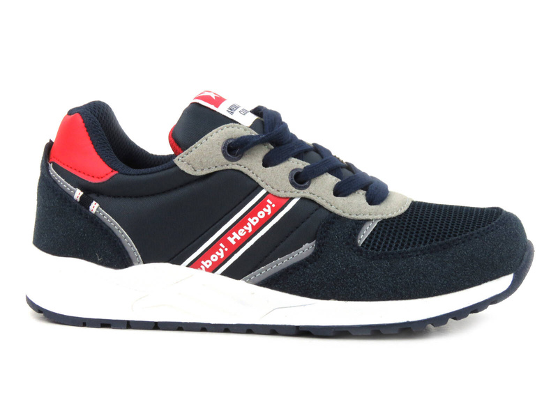Sneakersy dziecięce sznurowane - AMERICAN CLUB ES 03/21, granatowe