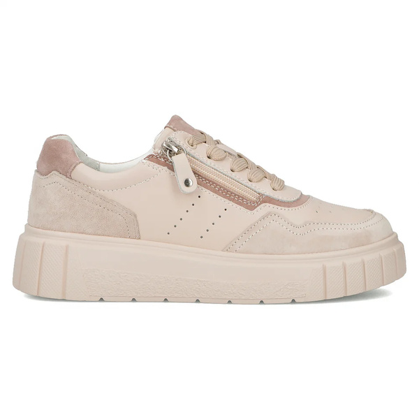 Sneakersy damskie na platformie - Filippo DP6862/25, beżowe