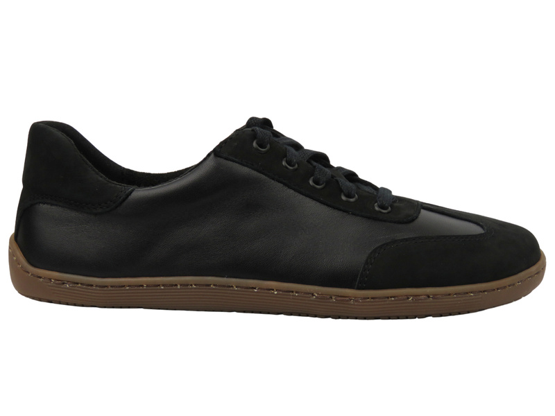 Barefoot skórzane minimalistyczne półbuty damskie czarne Wasak 0744 tegość H